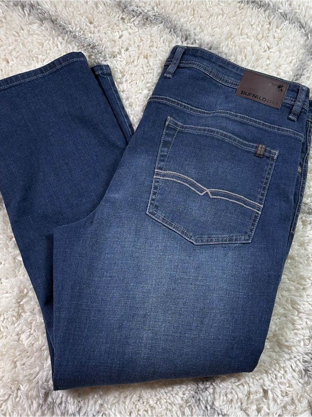Buffalo David Bitton Men’s Navy Straight Leg Jeans